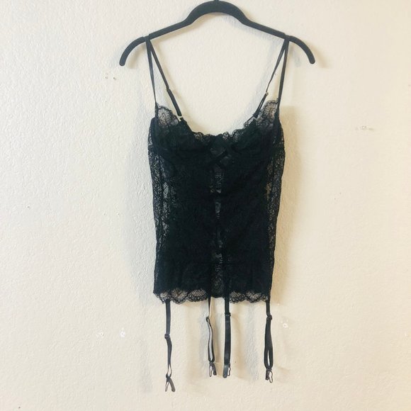 Dallianse Daiana Corset with Matching Open-Crotch Panty Set (Black, OS) - Picture 7 of 16